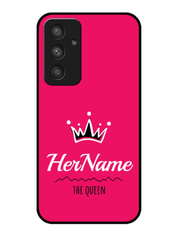 Custom Galaxy A54 5G Glass Phone Case Queen with Name