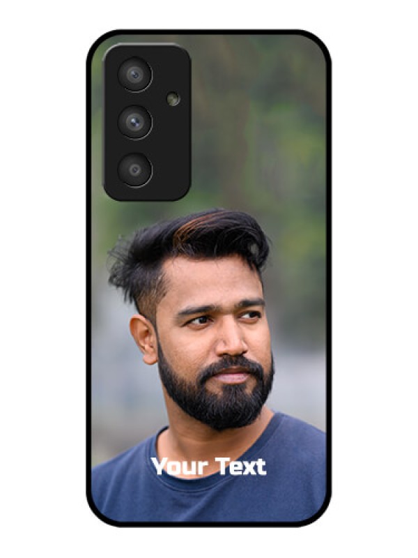 Custom Galaxy A54 5G Glass Mobile Cover: Photo with Text