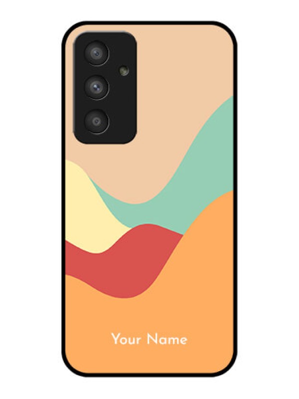 Custom Galaxy A54 5G Personalized Glass Phone Case - Ocean Waves Multi-colour Design