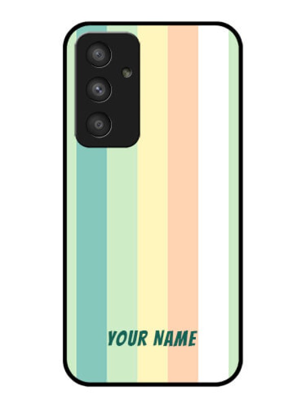 Custom Galaxy A54 5G Photo Printing on Glass Case - Multi-colour Stripes Design