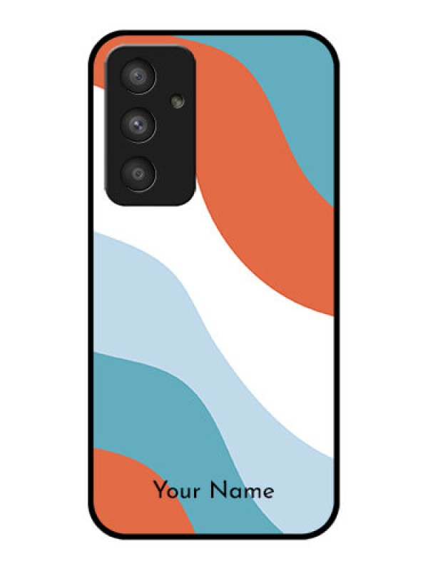 Custom Galaxy A54 5G Custom Glass Mobile Case - coloured Waves Design