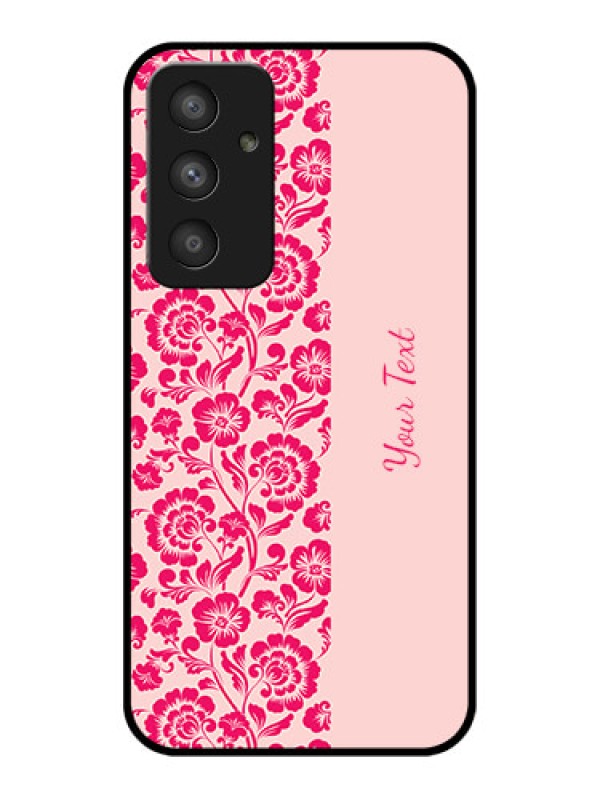 Custom Galaxy A54 5G Custom Glass Phone Case - Attractive Floral Pattern Design