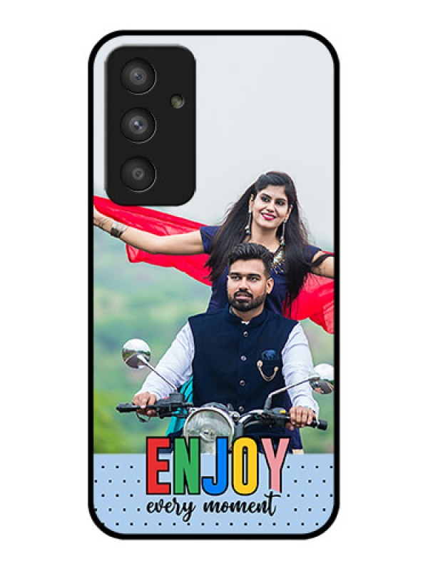 Custom Galaxy A54 5G Photo Printing on Glass Case - Enjoy Every Moment Design