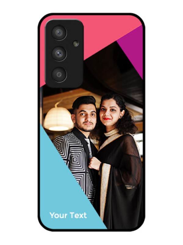 Custom Galaxy A54 5G Custom Glass Mobile Case - Stacked Triple colour Design