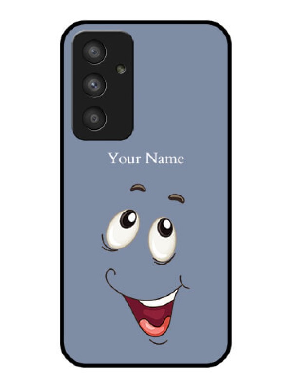 Custom Galaxy A54 5G Photo Printing on Glass Case - Laughing Cartoon Face Design