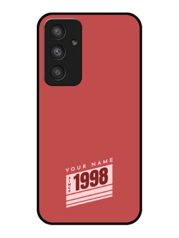 Custom Galaxy A54 5G Custom Glass Phone Case - Red custom year of birth Design