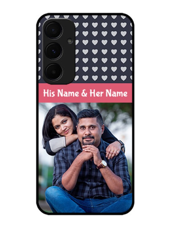 Custom Samsung Galaxy A55 5G Custom Glass Phone Case - Love Symbols Design