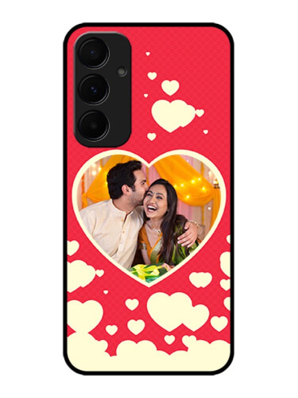 Custom Samsung Galaxy A55 5G Custom Glass Phone Case - Love Symbols Phone Cover Design