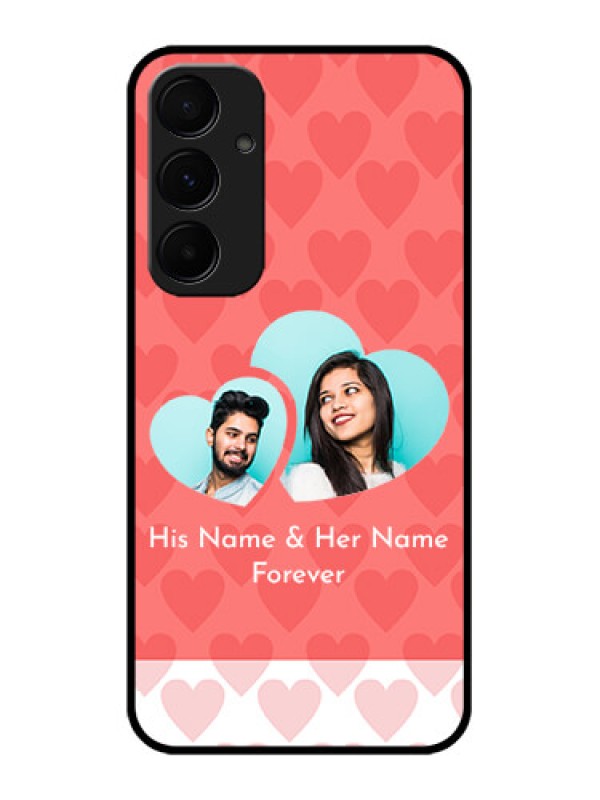 Custom Samsung Galaxy A55 5G Custom Glass Phone Case - Couple Pic Upload Design