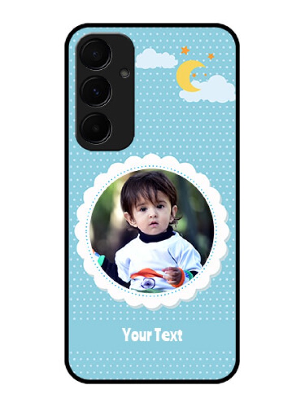 Custom Samsung Galaxy A55 5G Custom Glass Phone Case - Violet Pattern Design