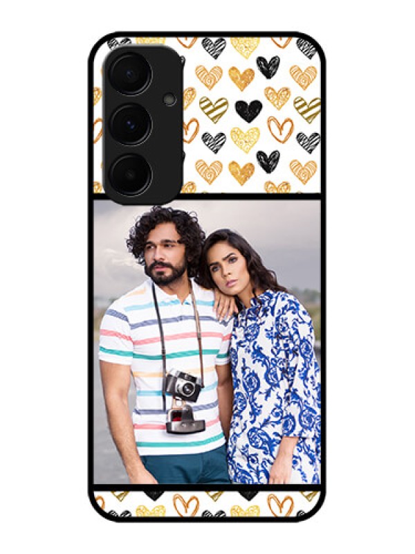 Custom Samsung Galaxy A55 5G Custom Glass Phone Case - Love Symbol Design