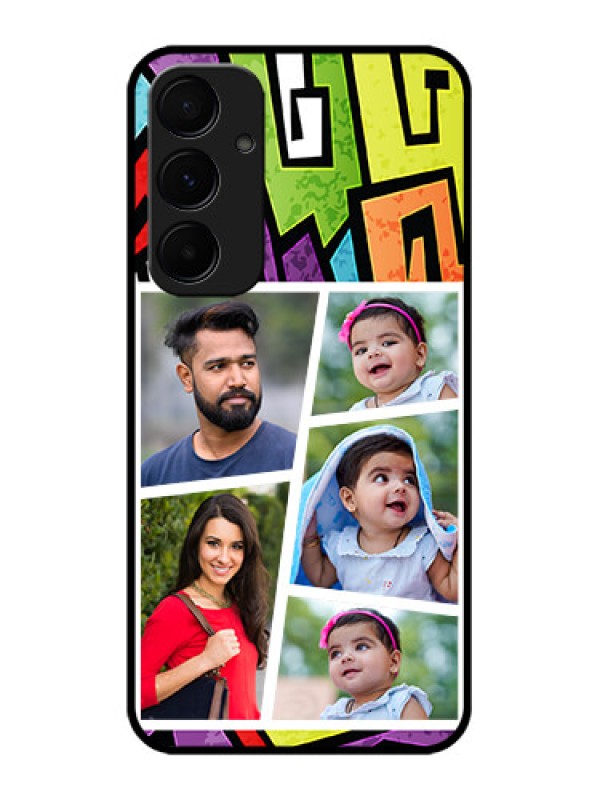 Custom Samsung Galaxy A55 5G Custom Glass Phone Case - Graffiti Pattern Design