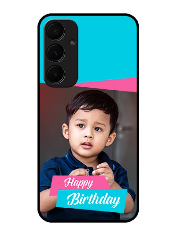 Custom Samsung Galaxy A55 5G Custom Glass Phone Case - Image Holder With 2 Color Design