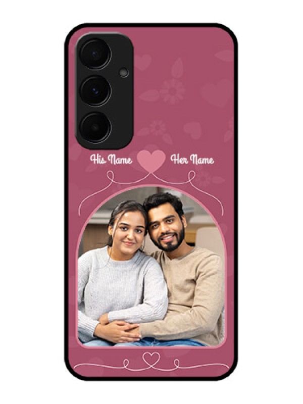 Custom Samsung Galaxy A55 5G Custom Glass Phone Case - Love Floral Design