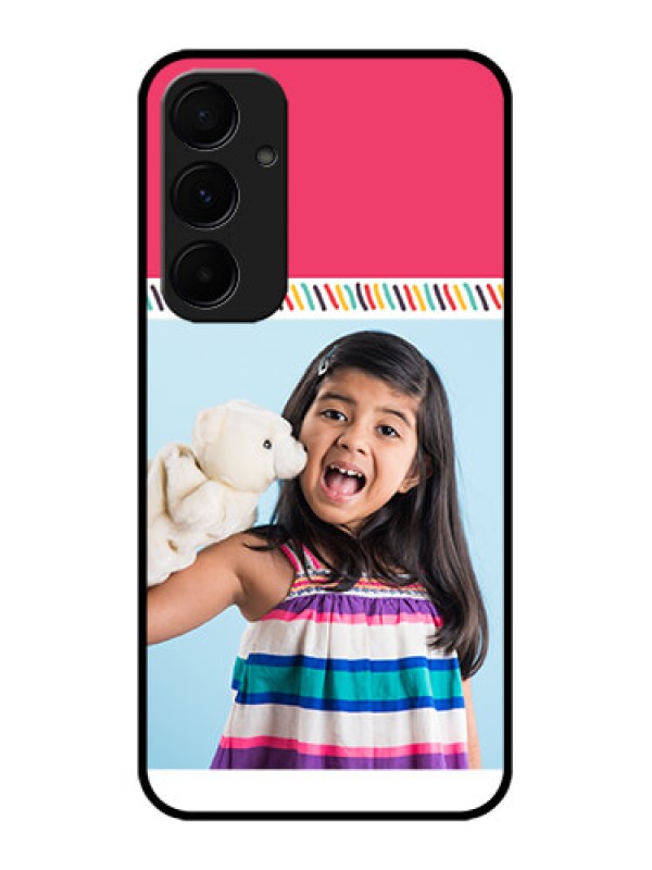 Custom Samsung Galaxy A55 5G Custom Glass Phone Case - Line Art Design
