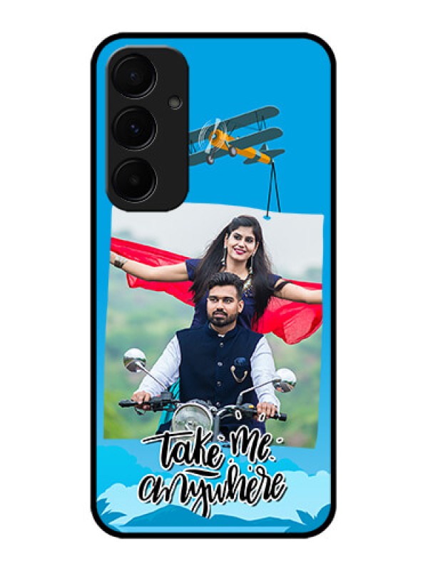 Custom Samsung Galaxy A55 5G Custom Glass Phone Case - Traveller Design