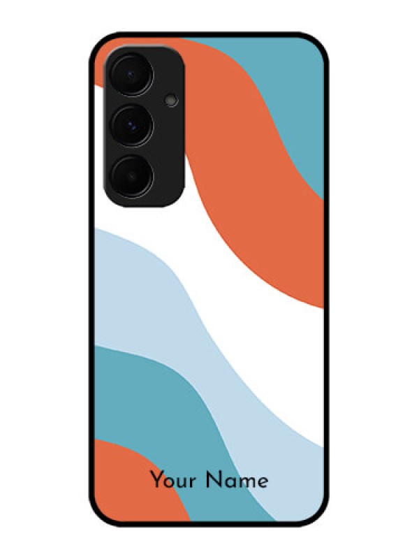 Custom Samsung Galaxy A55 5G Custom Glass Phone Case - Coloured Waves Design