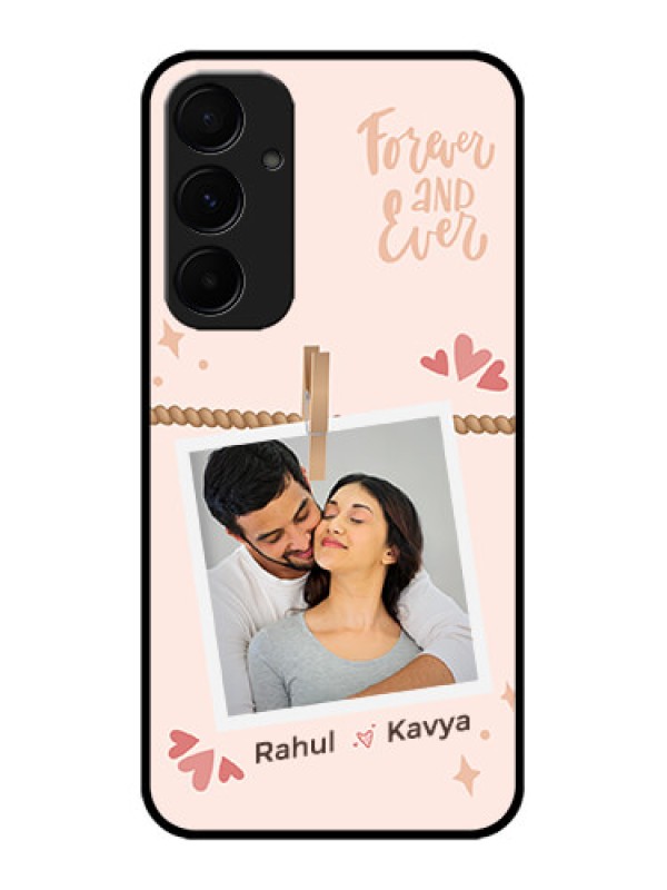 Custom Samsung Galaxy A55 5G Custom Glass Phone Case - Forever And Ever Love Design