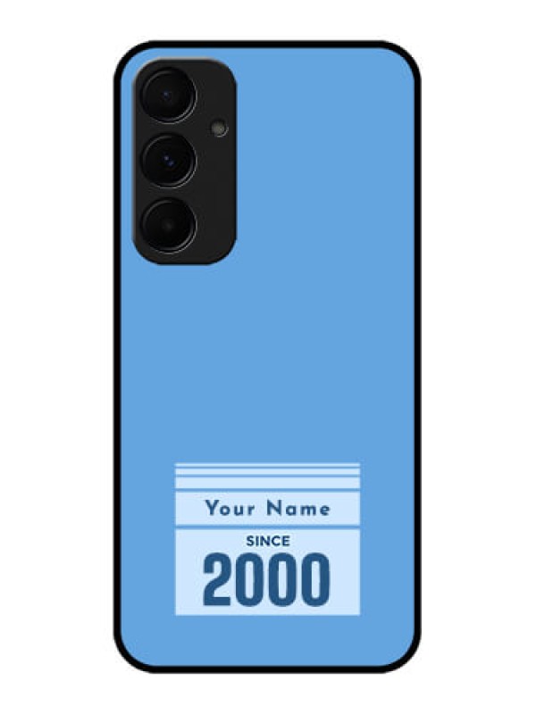 Custom Samsung Galaxy A55 5G Custom Glass Phone Case - Custom Year Of Birth Design