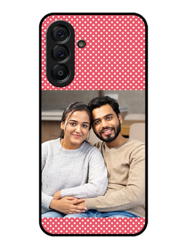 Custom Galaxy A56 5G Custom Glass Phone Case - White Dotted Design