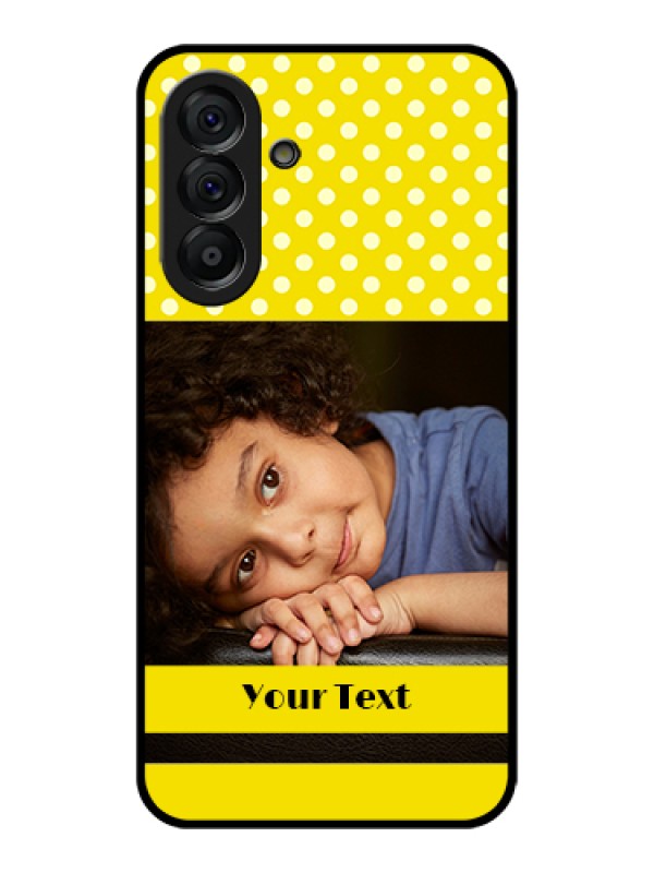 Custom Galaxy A56 5G Custom Glass Phone Case - Bright Yellow Case Design