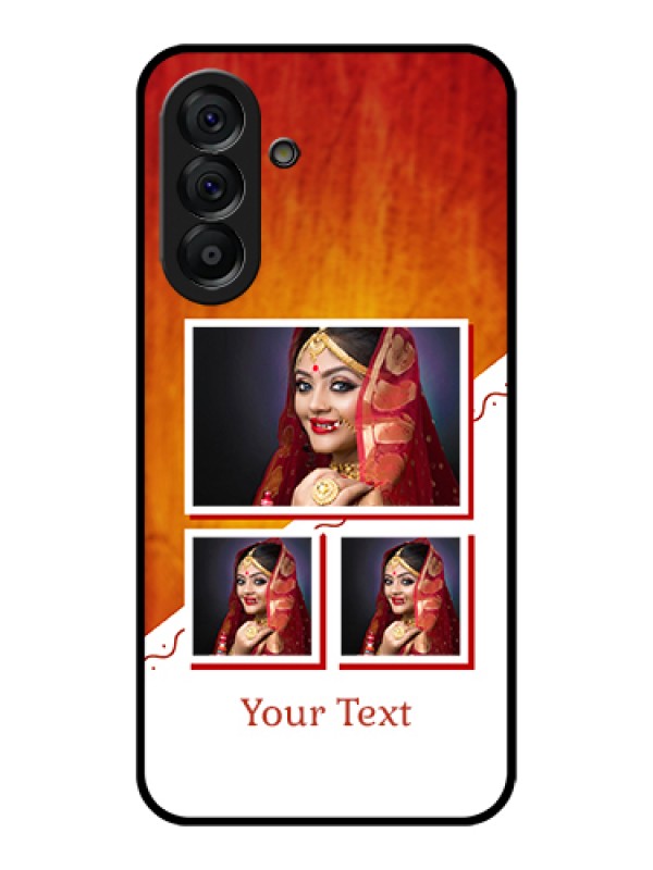 Custom Galaxy A56 5G Custom Glass Phone Case - Wedding Memories Design