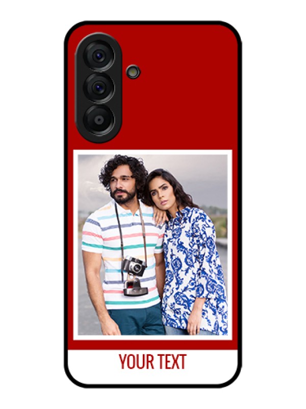 Custom Galaxy A56 5G Custom Glass Phone Case - Red Color Design