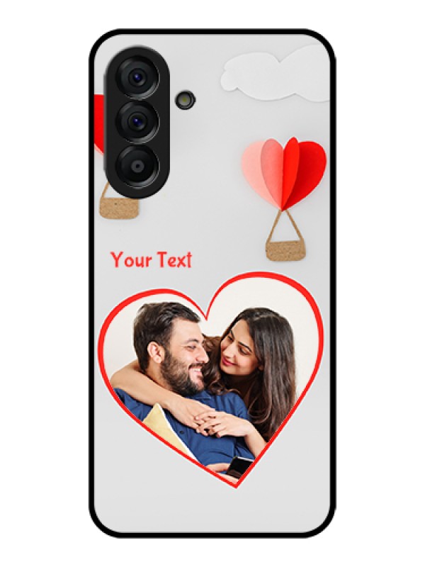 Custom Galaxy A56 5G Custom Glass Phone Case - Parachute Love Design