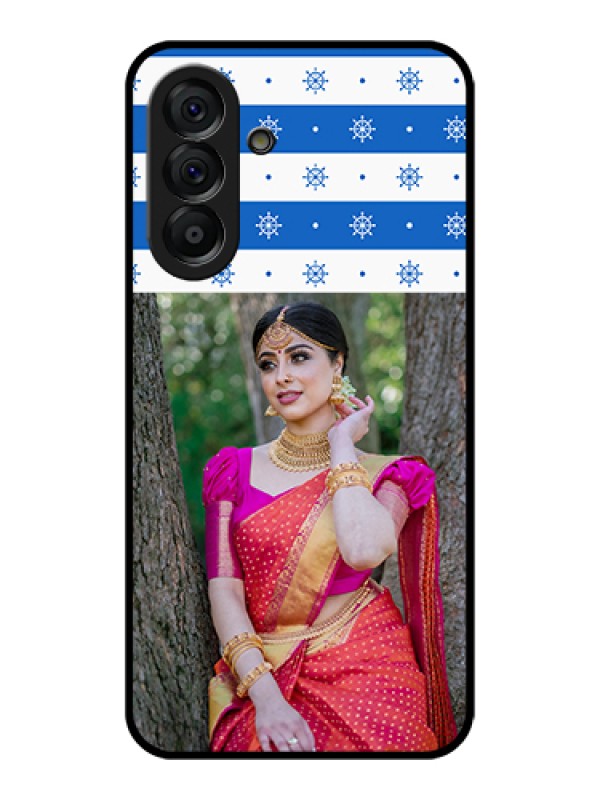 Custom Galaxy A56 5G Custom Glass Phone Case - Snow Pattern Design