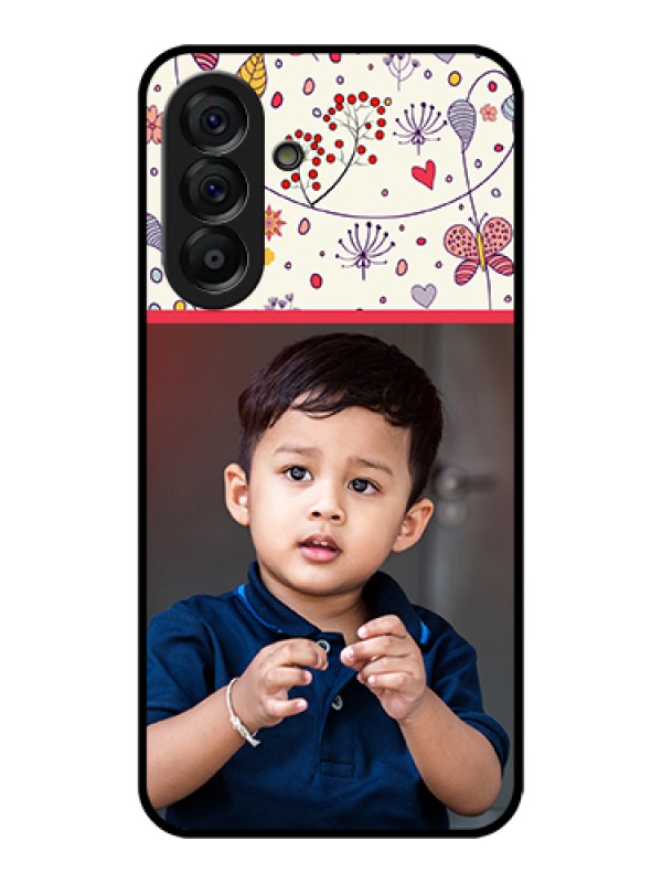 Custom Galaxy A56 5G Custom Glass Phone Case - Premium Floral Design