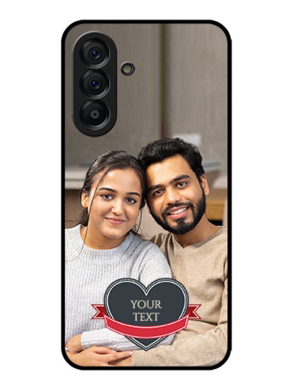 Custom Galaxy A56 5G Custom Glass Phone Case - Just Married Couple Design