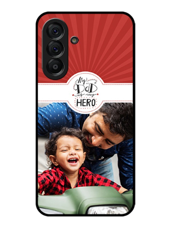 Custom Galaxy A56 5G Custom Glass Phone Case - My Dad Hero Design