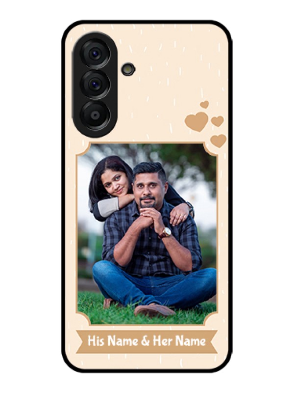 Custom Galaxy A56 5G Custom Glass Phone Case - With Confetti Love Design