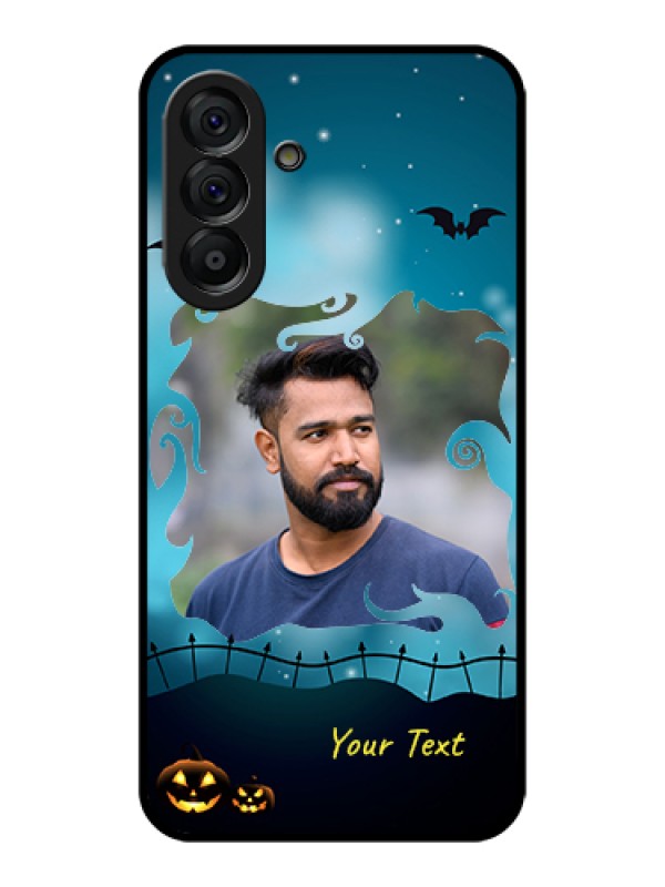 Custom Galaxy A56 5G Custom Glass Phone Case - Halloween Frame Design