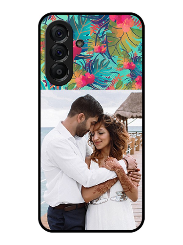 Custom Galaxy A56 5G Custom Glass Phone Case - Watercolor Floral Design