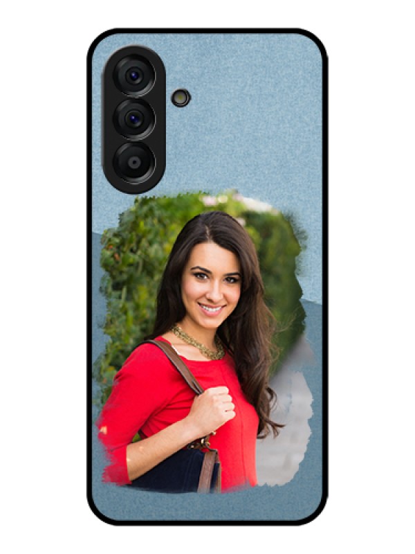 Custom Galaxy A56 5G Custom Glass Phone Case - Grunge Line Art Design