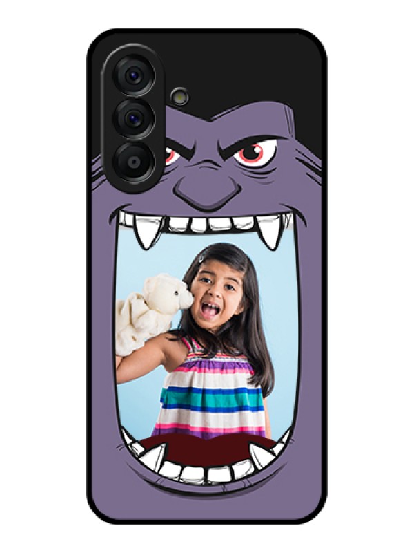 Custom Galaxy A56 5G Custom Glass Phone Case - Angry Monster Design