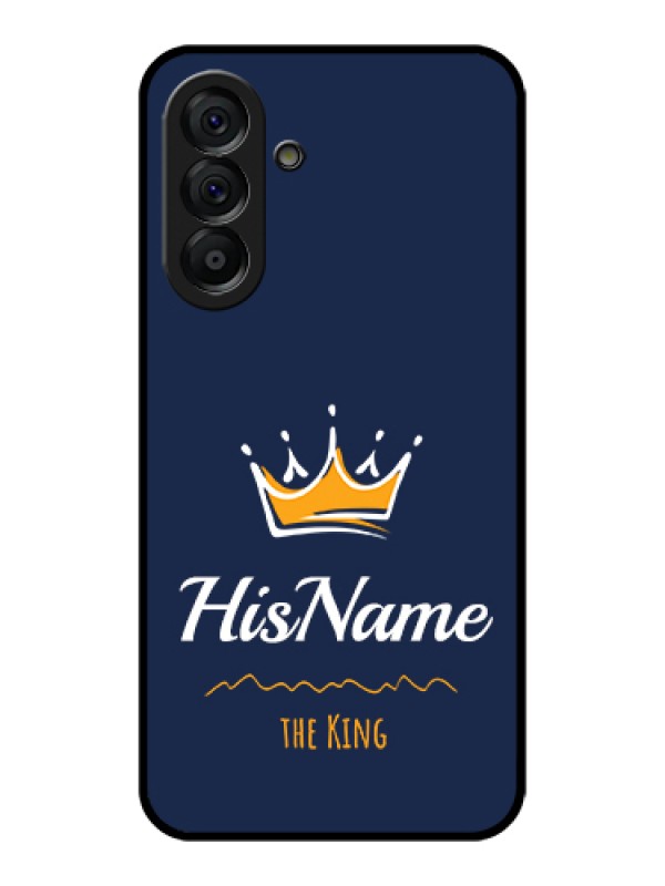 Custom Galaxy A56 5G Custom Glass Phone Case - King With Name Design