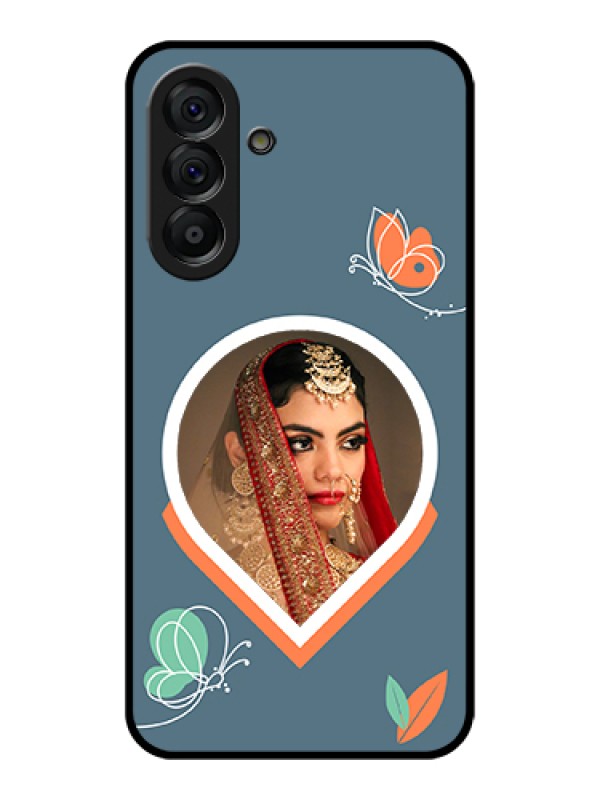 Custom Galaxy A56 5G Custom Glass Phone Case - Droplet Butterflies Design