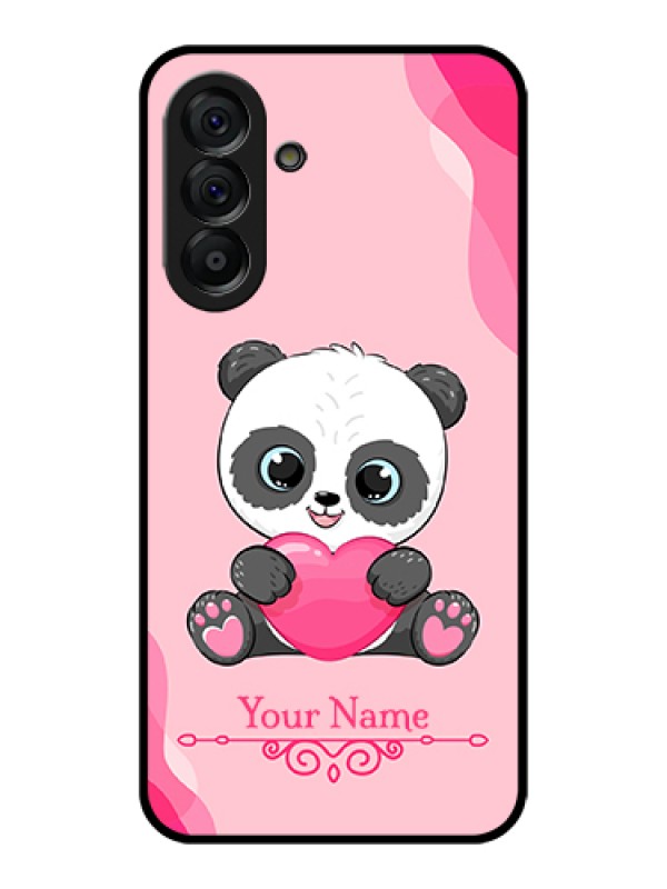 Custom Galaxy A56 5G Custom Glass Phone Case - Cute Panda Design
