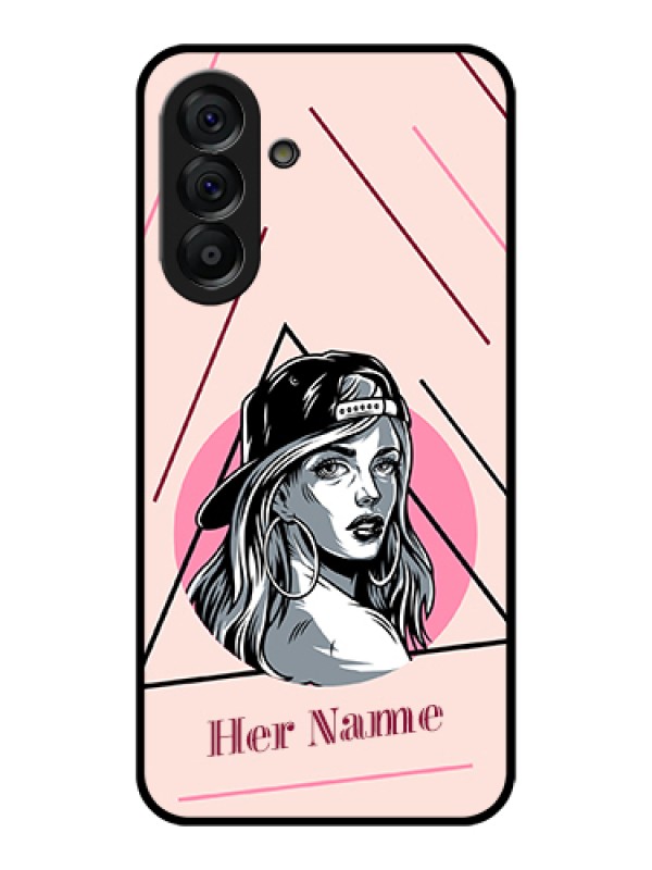 Custom Galaxy A56 5G Custom Glass Phone Case - Rockstar Girl Design