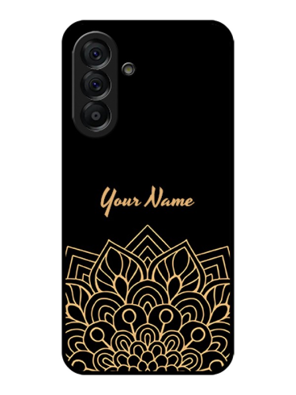 Custom Galaxy A56 5G Custom Glass Phone Case - Golden Mandala Design