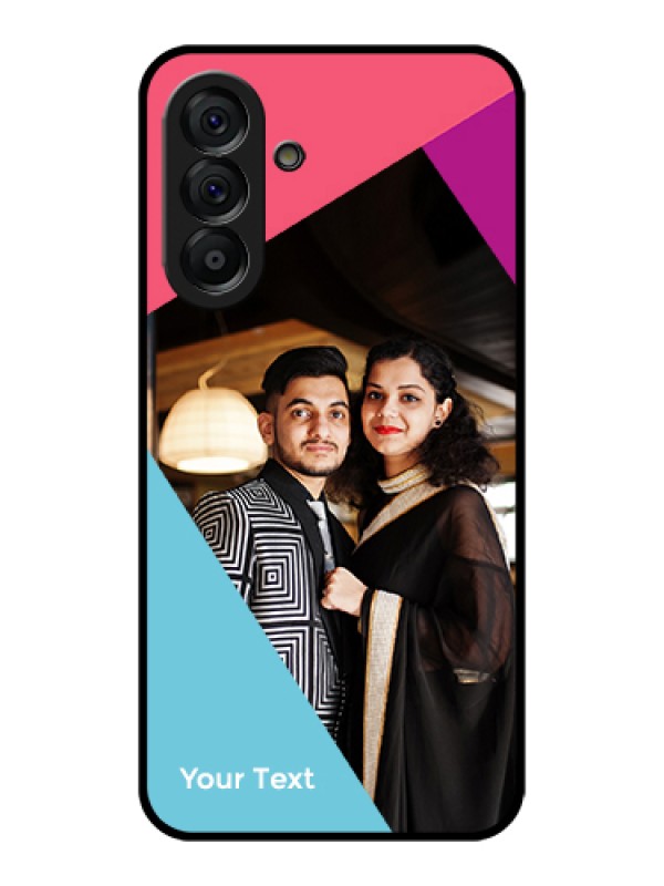 Custom Galaxy A56 5G Custom Glass Phone Case - Stacked Triple Colour Design