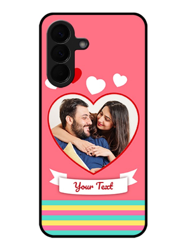 Custom Samsung Galaxy A57 5G Custom Glass Phone Case - Love Shapes Doodle Design