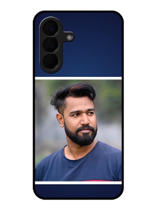 Custom Samsung Galaxy A57 5G Custom Glass Phone Case - Simple Royal Blue Design