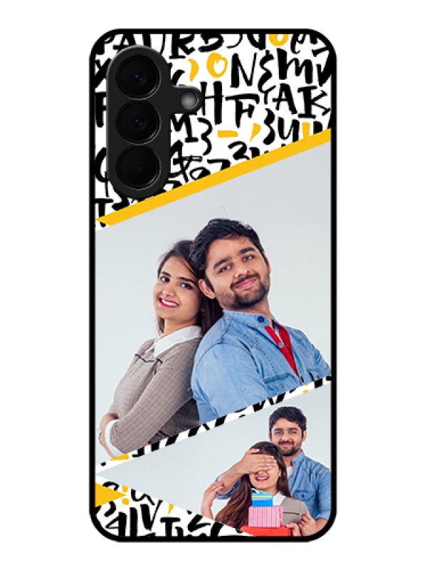 Custom Samsung Galaxy A57 5G Custom Glass Phone Case - Letters Pattern Design