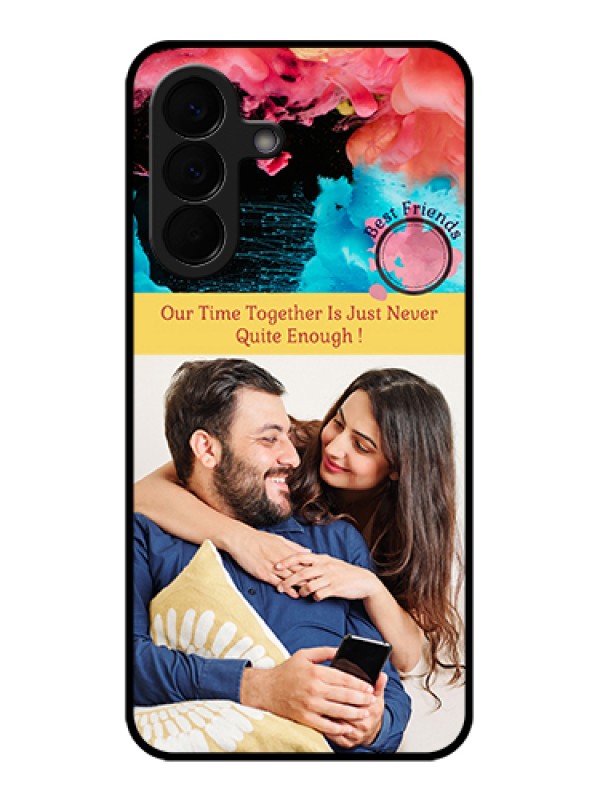 Custom Samsung Galaxy A57 5G Custom Glass Phone Case - Quote With Acrylic Painting Design