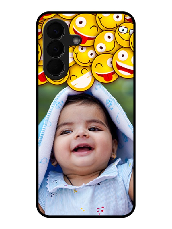 Custom Samsung Galaxy A57 5G Custom Glass Phone Case - With Smiley Emoji Design