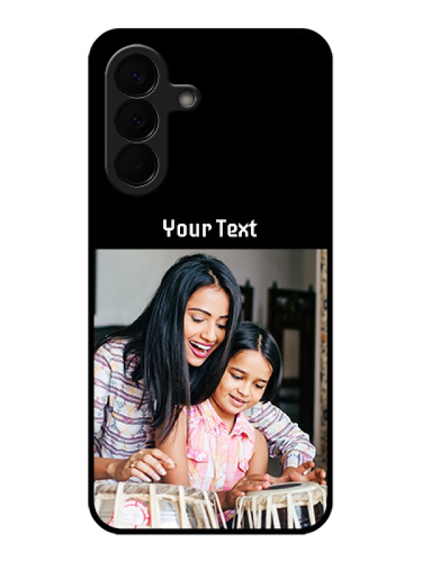 Custom Samsung Galaxy A57 5G Custom Glass Phone Case - Photo With Name Design