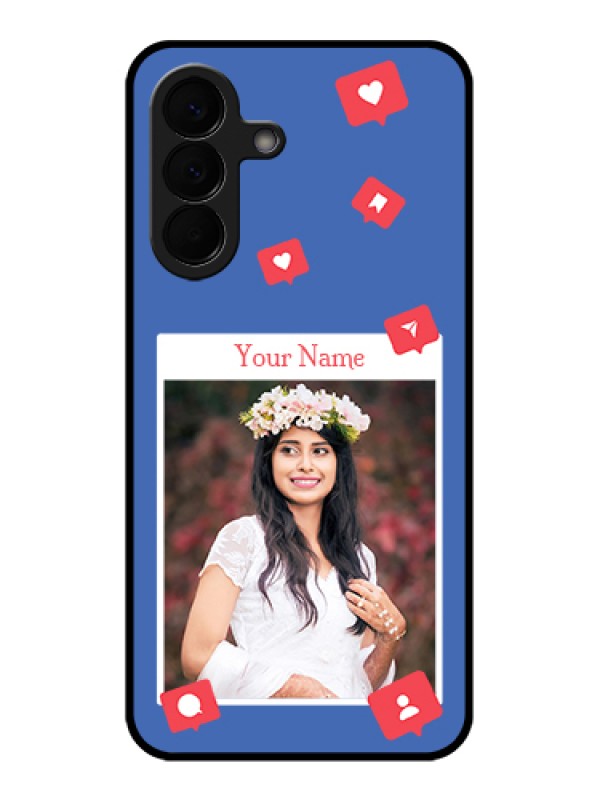 Custom Samsung Galaxy A57 5G Custom Glass Phone Case - Like Share And Comment Design